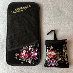 Ed Hardy Black Skull and Rose Car Set